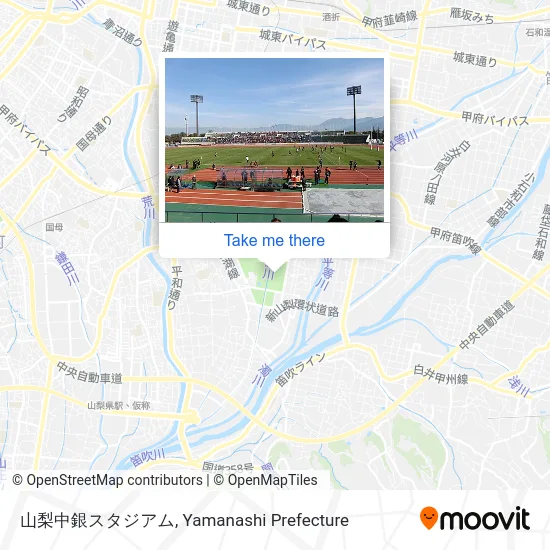 Yamanashi Chuo Bank Stadium map