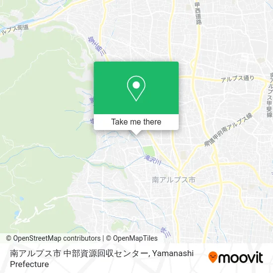 Minami Alps City Central Resource Recovery Center map