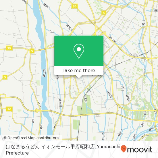 はなまるうどん イオンモール甲府昭和店 map