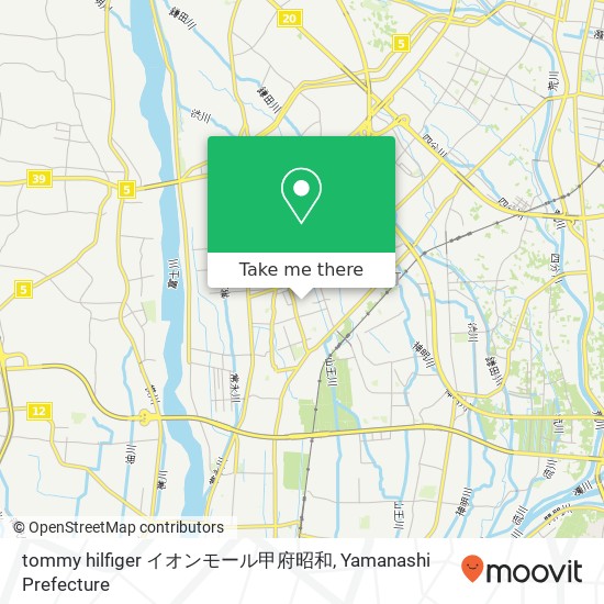 tommy hilfiger イオンモール甲府昭和 map