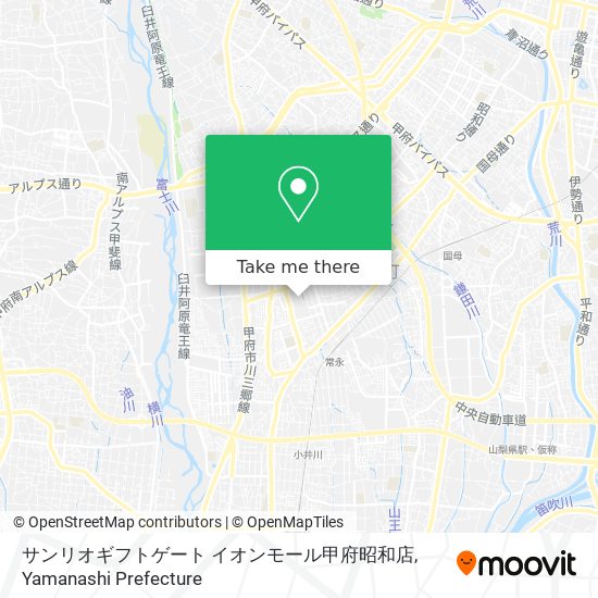 サンリオギフトゲート イオンモール甲府昭和店 map