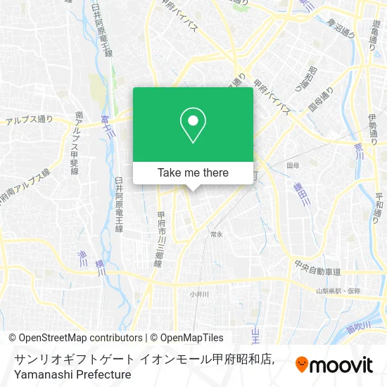 サンリオギフトゲート イオンモール甲府昭和店 map