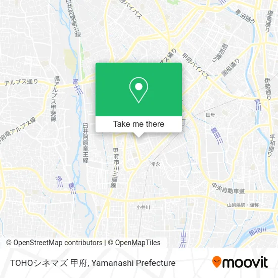 TOHOシネマズ 甲府 map