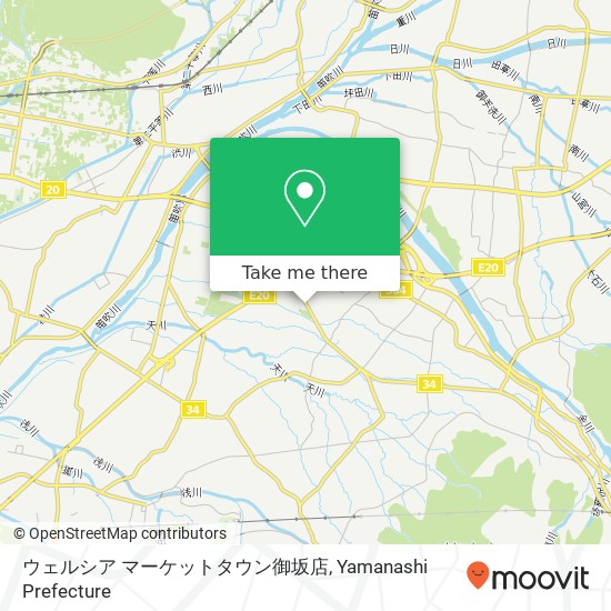 ウェルシア マーケットタウン御坂店 map