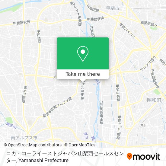 コカ・コーライーストジャパン山梨西セールスセンター map