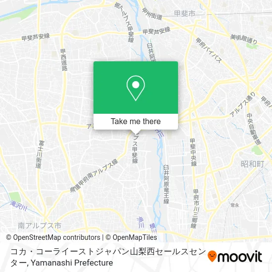 コカ・コーライーストジャパン山梨西セールスセンター map