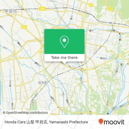 Honda Cars 山梨 甲府店 map