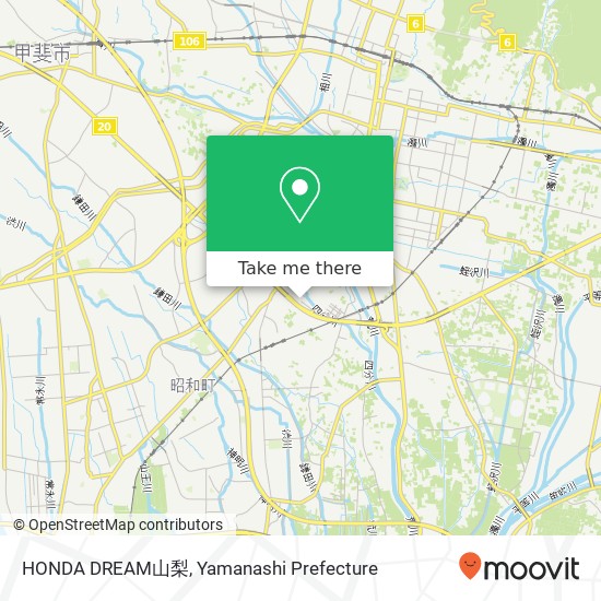 HONDA DREAM山梨 map