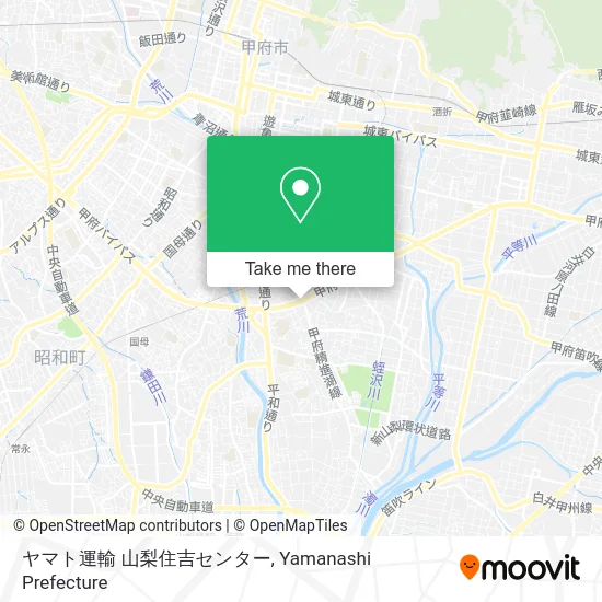 Yamato Transport Yamanashi Sumiyoshi Center map