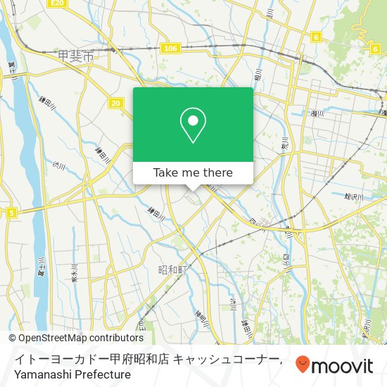 イトーヨーカドー甲府昭和店 キャッシュコーナー map