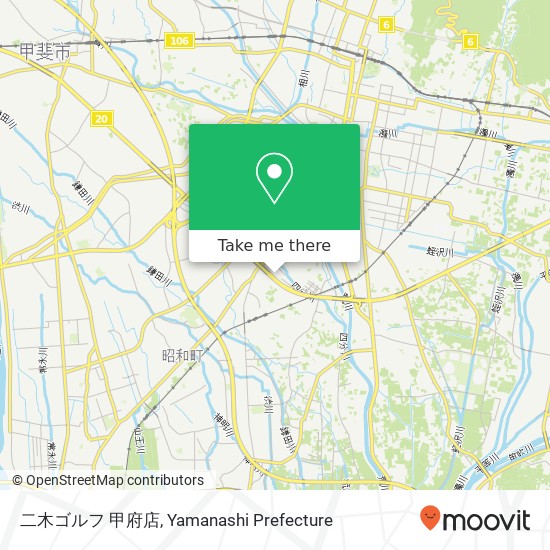 二木ゴルフ 甲府店 map