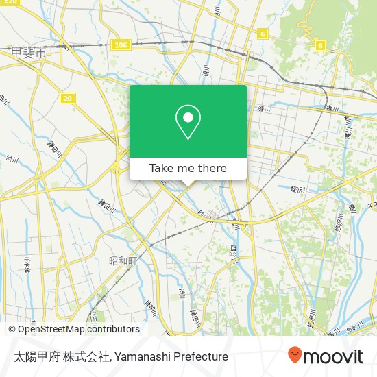 太陽甲府 株式会社 map