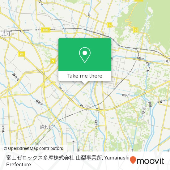 富士ゼロックス多摩株式会社 山梨事業所 map