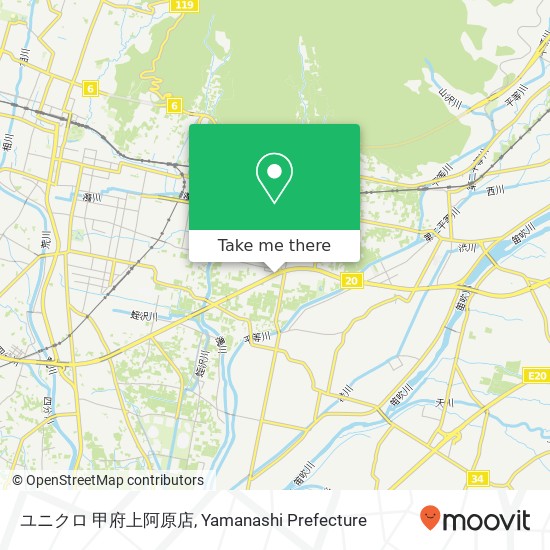 ユニクロ 甲府上阿原店 map