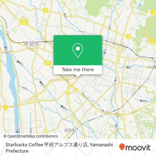 Starbucks Coffee 甲府アルプス通り店 map