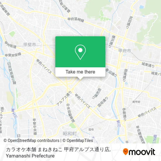 Karaoke Franchise Maneki Neko Kofu Alps Street Store map