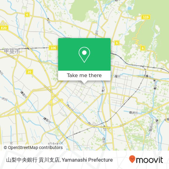 山梨中央銀行 貢川支店 map