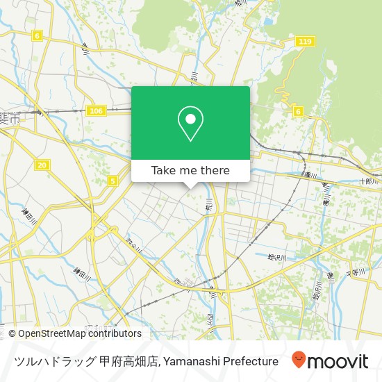 ツルハドラッグ 甲府高畑店 map