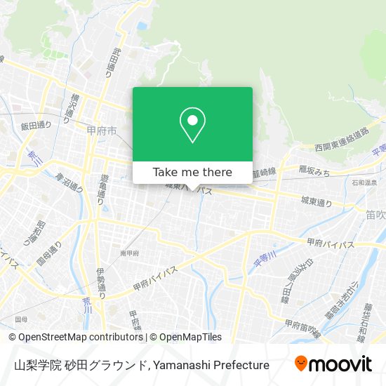 山梨学院 砂田グラウンド map