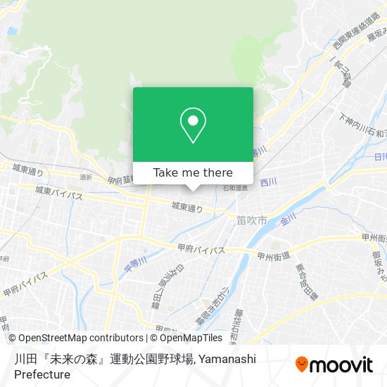 川田『未来の森』運動公園野球場 map