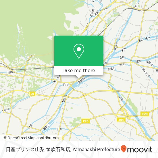 日産プリンス山梨 笛吹石和店 map