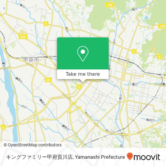 キングファミリー甲府貢川店 map