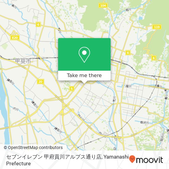 セブンイレブン 甲府貢川アルプス通り店 map