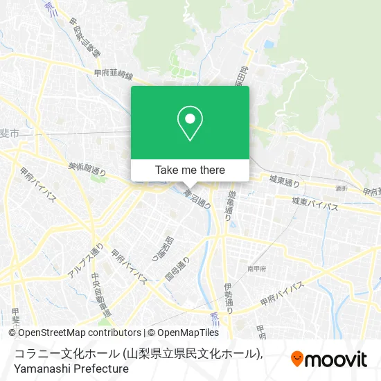 コラニー文化ホール (山梨県立県民文化ホール) map