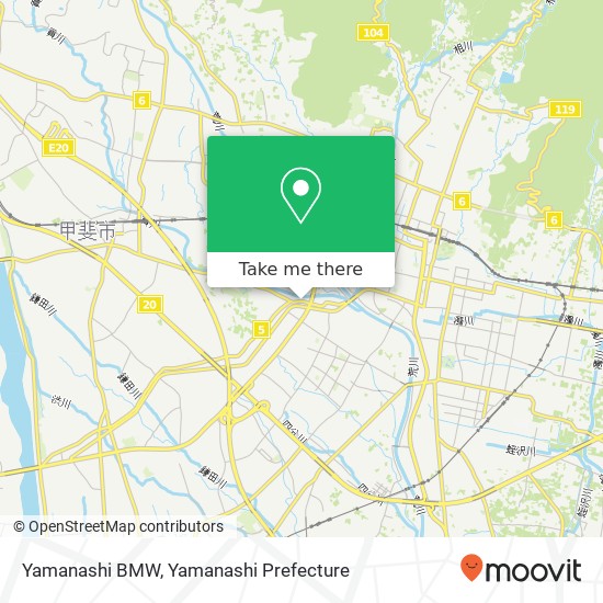 Yamanashi BMW map