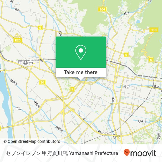 セブンイレブン 甲府貢川店 map