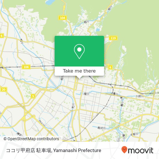 ココリ甲府店 駐車場 map