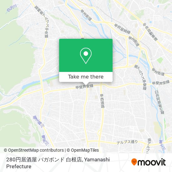 280円居酒屋 バガボンド 白根店 map