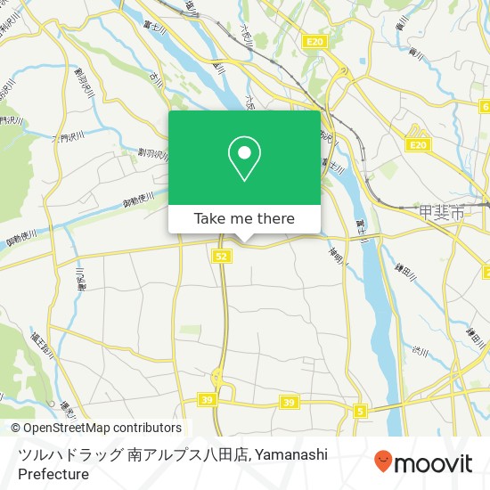 ツルハドラッグ 南アルプス八田店 map