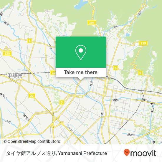 タイヤ館アルプス通り map