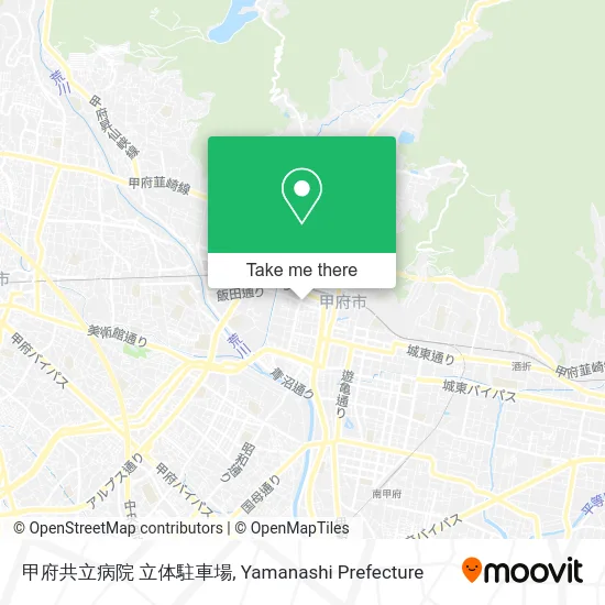 甲府共立病院 立体駐車場 map