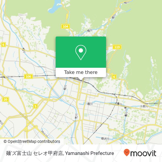 麺'ズ富士山 セレオ甲府店 map