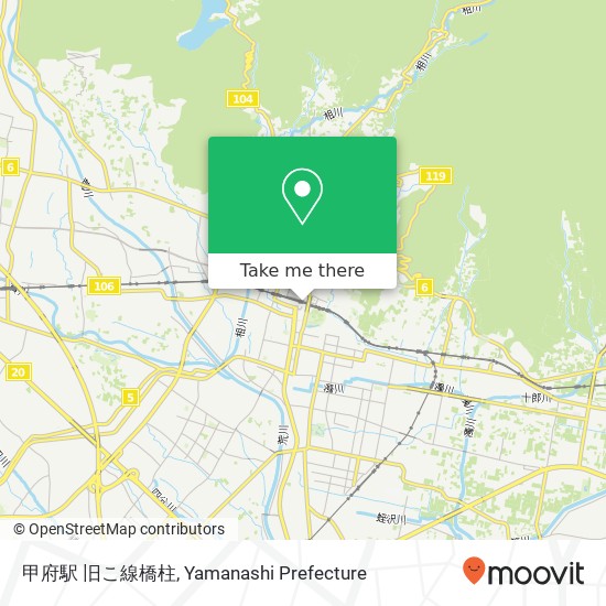 甲府駅 旧こ線橋柱 map