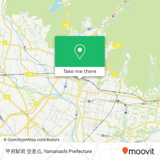 甲府駅前 交差点 map