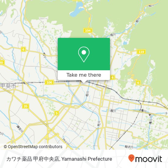 カワチ薬品 甲府中央店 map