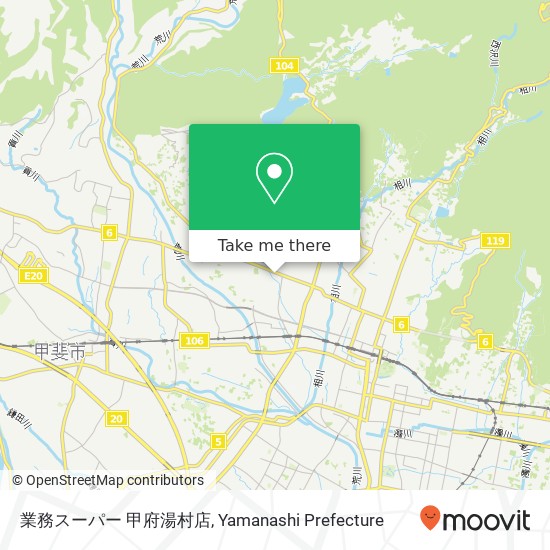 業務スーパー 甲府湯村店 map