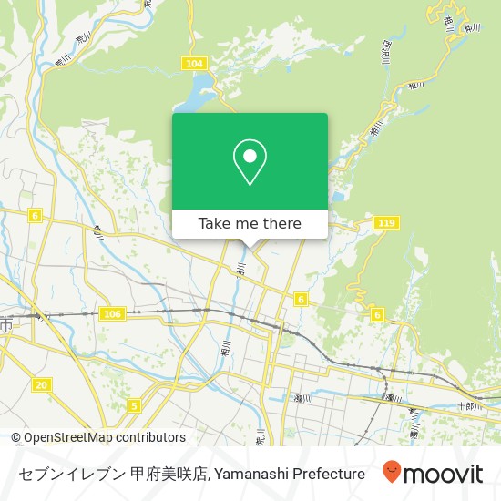 セブンイレブン 甲府美咲店 map