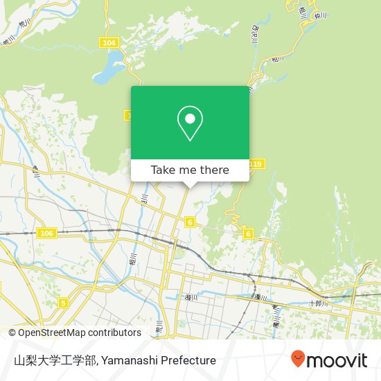 山梨大学工学部 map