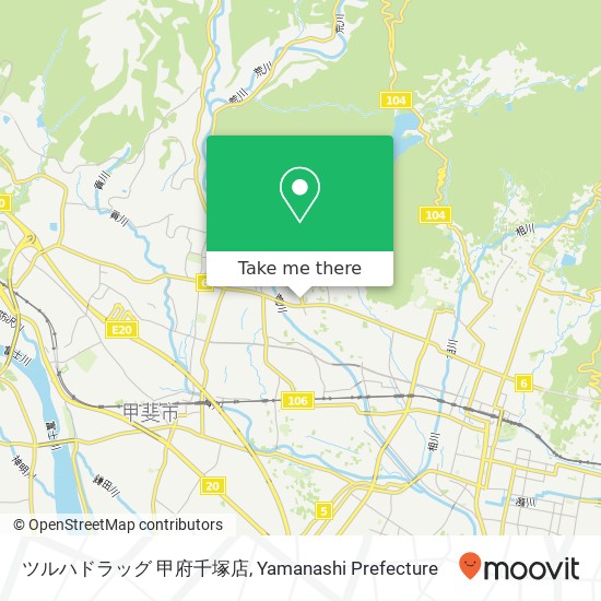 ツルハドラッグ 甲府千塚店 map