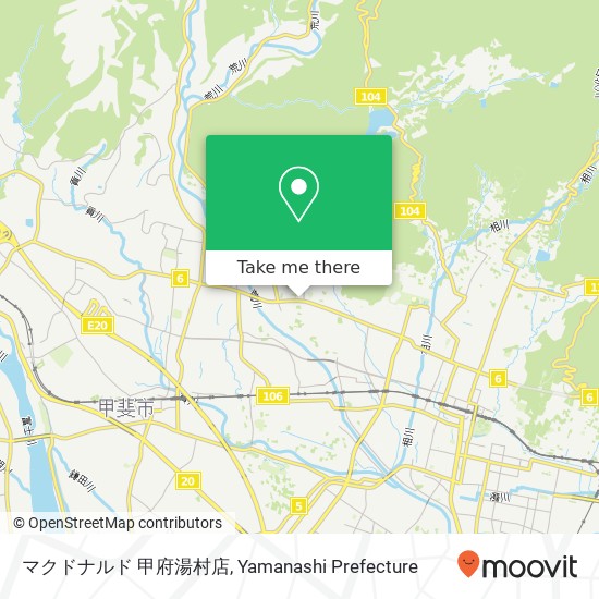 マクドナルド 甲府湯村店 map