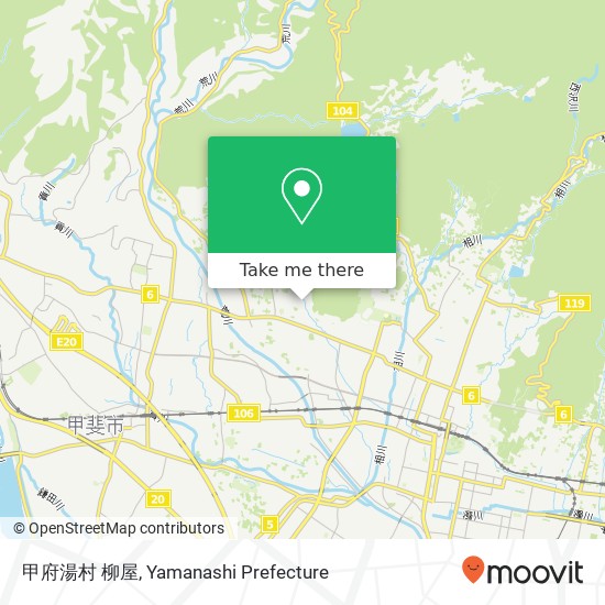 甲府湯村 柳屋 map