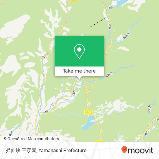昇仙峡 三渓園 map