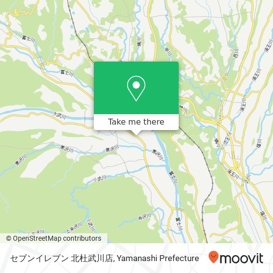 セブンイレブン 北杜武川店 map