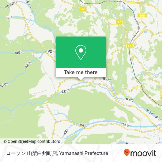 ローソン 山梨白州町店 map