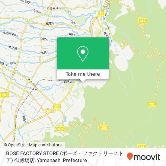 BOSE FACTORY STORE (ボーズ・ファクトリーストア) 御殿場店 map
