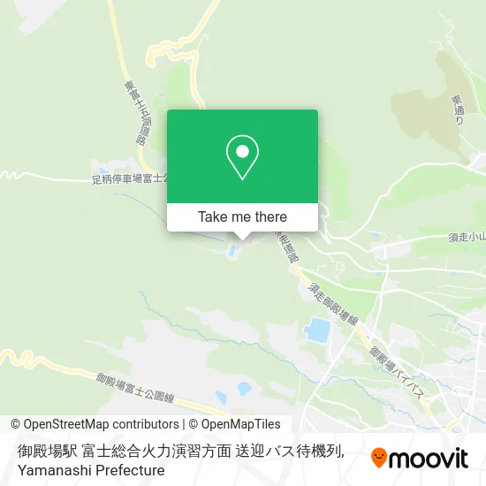 Gotemba Station Fuji Comprehensive Fire Exercise Direction Shuttle Bus Waiting Line map